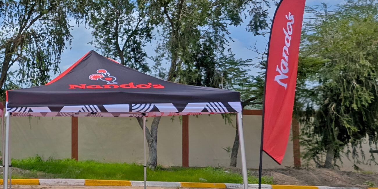 Nandos. Gazebos/Flags