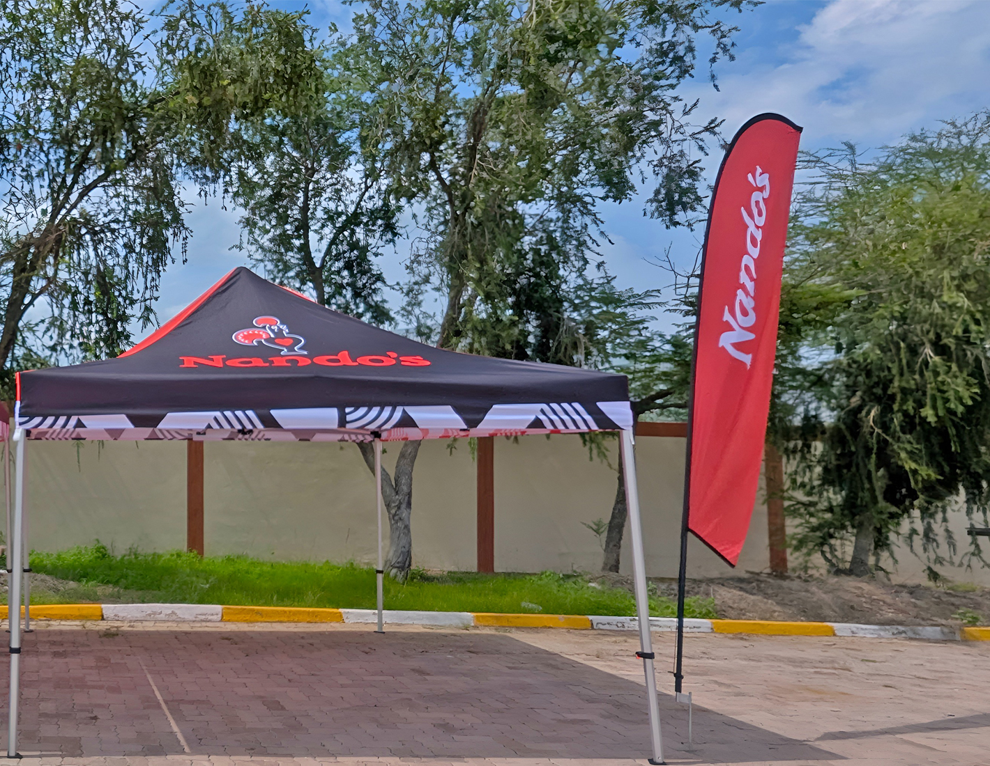 Nandos. Gazebos/Flags